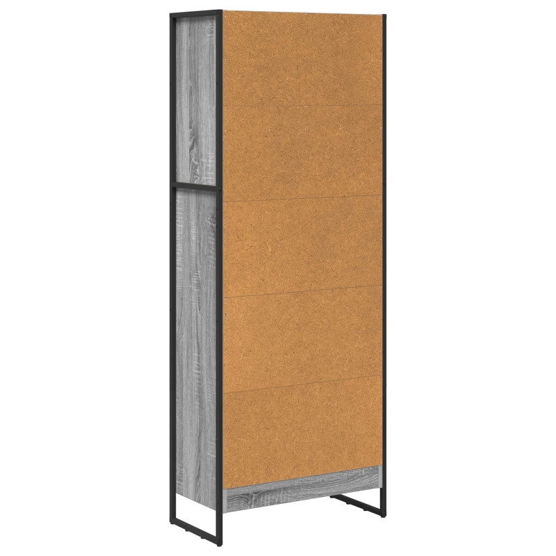 Szafka na książki Szary Sonoma 80 x 30 x 155 cm