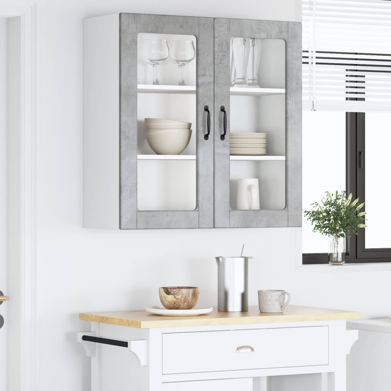 Szafka kuchenna z półką Betonowy szary 80 x 31 x 80 cm