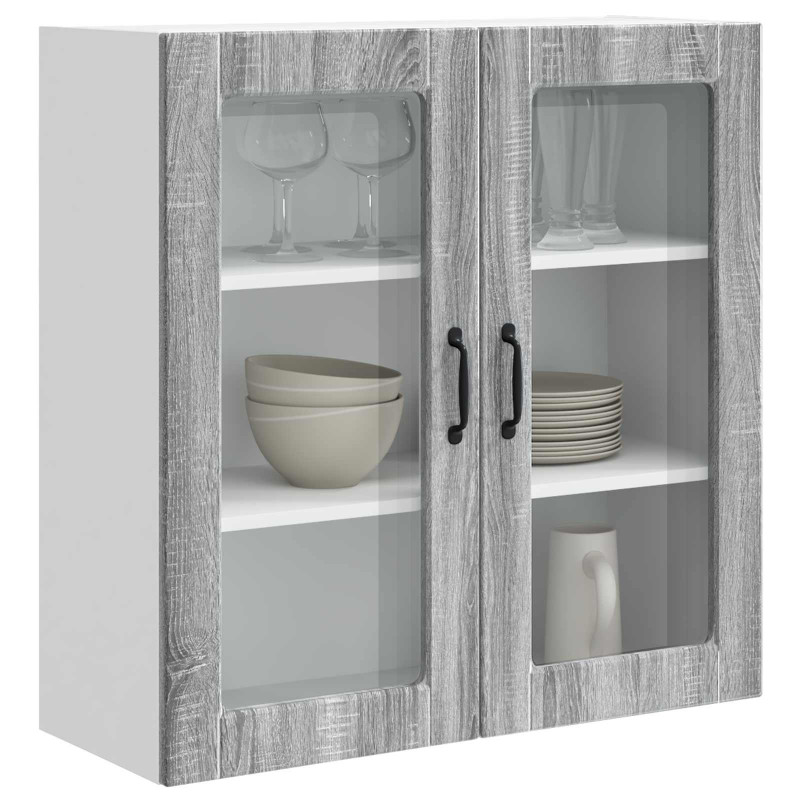 Szafka kuchenna z półką z drzwiami Szary Sonoma 80 x 31 x 80 cm
