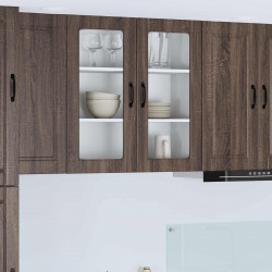 Szafka kuchenna z półką z drzwiami Brązowy dąb 80 x 31 x 80 cm