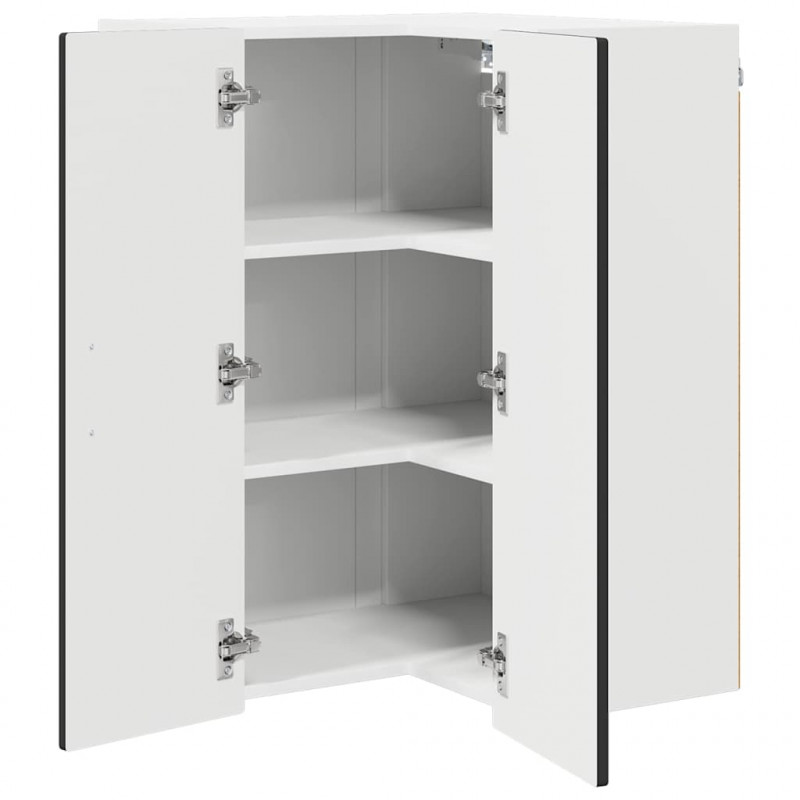 Szafka kuchenna Czarny 57 x 57 x 80 cm Materiał drewnopochodny