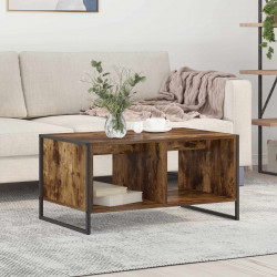 Stolik kawowy Dąb dymny 80 x 50 x 40 cm Materiał drewnopochodny