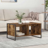 Stolik kawowy Dąb dymny 80 x 50 x 40 cm Materiał drewnopochodny