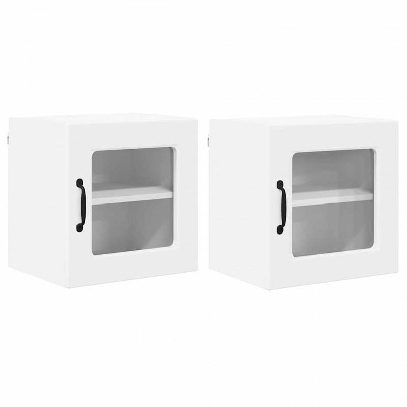 Szafka kuchenna z półką z drzwiami 2 pcs Biały 40 x 31 x 40 cm