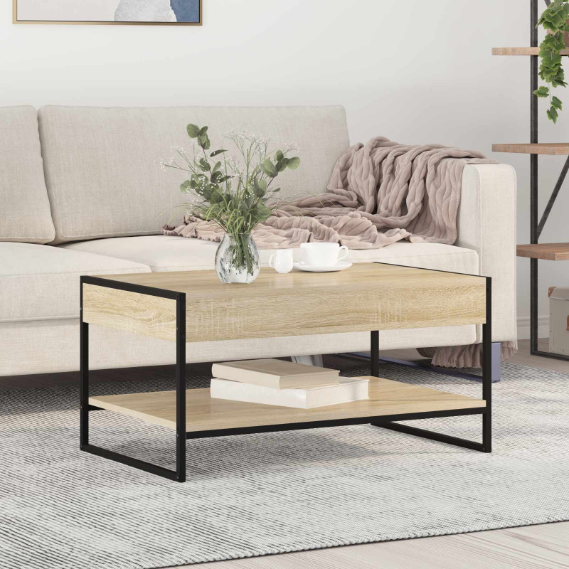Stolik kawowy Sonoma 80 x 50 x 40 cm Materiał drewnopochodny