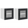 Szafka kuchenna z półką z drzwiami 2 pcs Czarny 40 x 31 x 40 cm