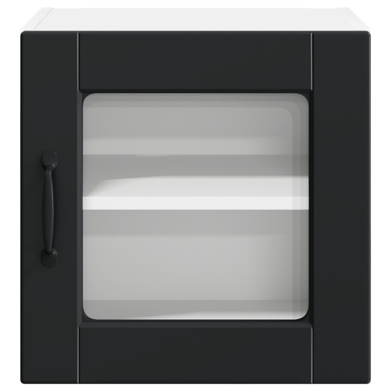 Szafka kuchenna z półką z drzwiami 2 pcs Czarny 40 x 31 x 40 cm