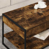 Stolik kawowy Dąb dymny 80 x 50 x 40 cm Materiał drewnopochodny