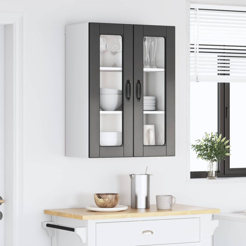 Szafka kuchenna Czarny 60 x 31 x 80 cm Materiał drewnopochodny