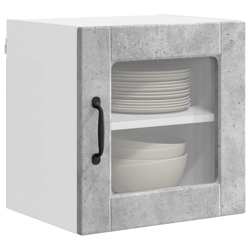 Szafka kuchenna z półką 2 pcs Betonowy szary 40 x 31 x 40 cm