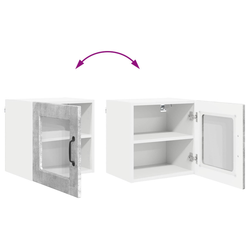Szafka kuchenna z półką 2 pcs Betonowy szary 40 x 31 x 40 cm