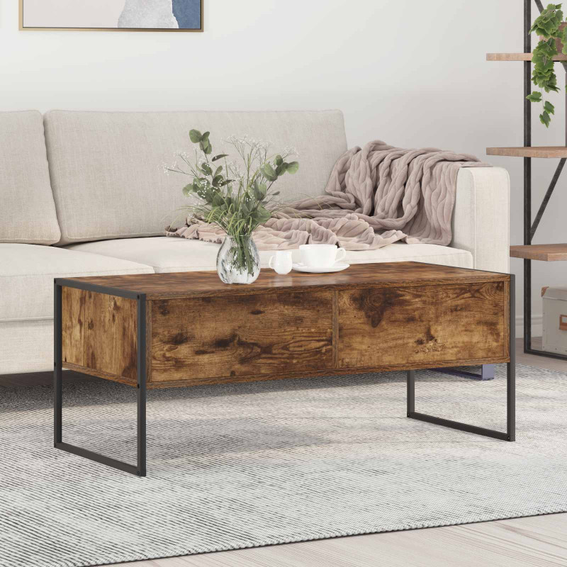 Stolik kawowy z szufladą Dąb dymny 100 x 46 x 40 cm