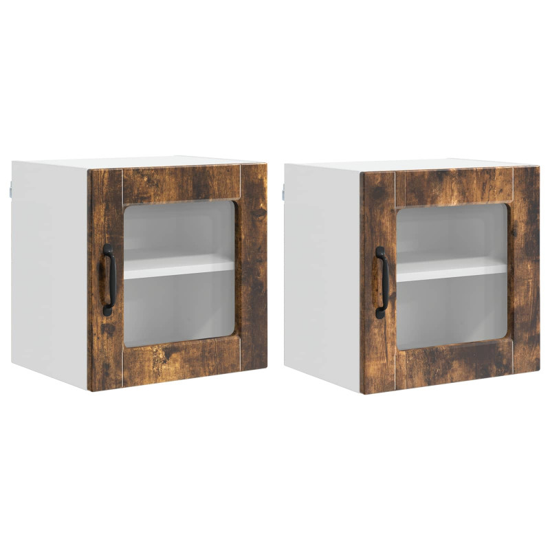 Szafka kuchenna z półką 2 pcs Dąb wędzony 40 x 31 x 40 cm