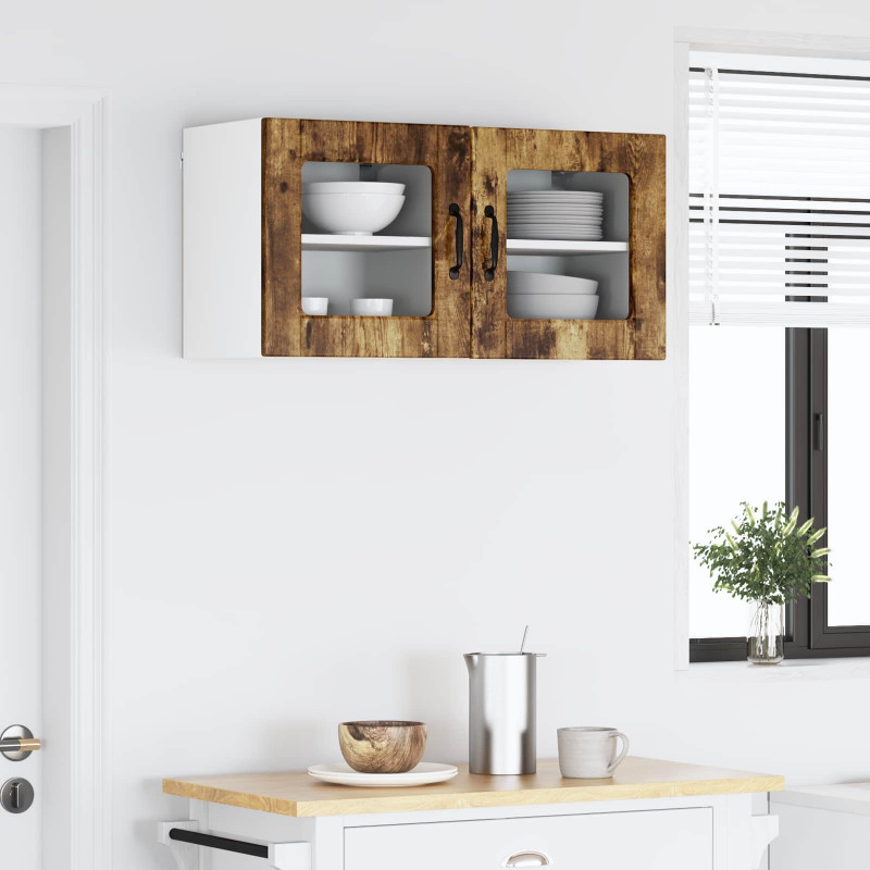 Szafka kuchenna z półką 2 pcs Dąb wędzony 40 x 31 x 40 cm