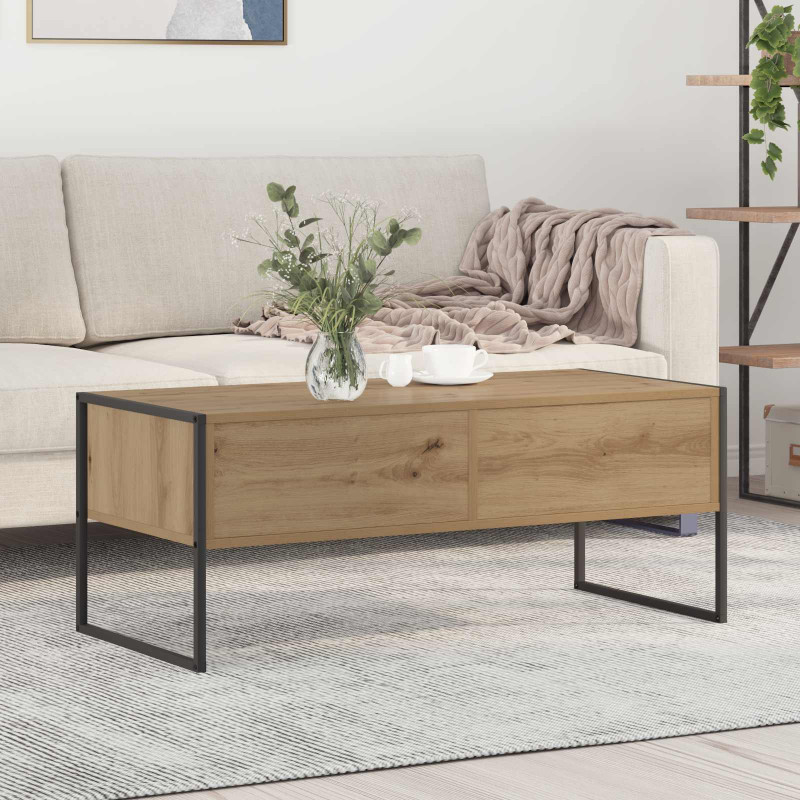 Stolik kawowy z szufladą Dąb rzemieślniczy 100 x 46 x 40 cm