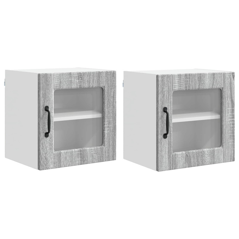 Szafka kuchenna z półką 2 pcs Szary Sonoma 40 x 31 x 40 cm