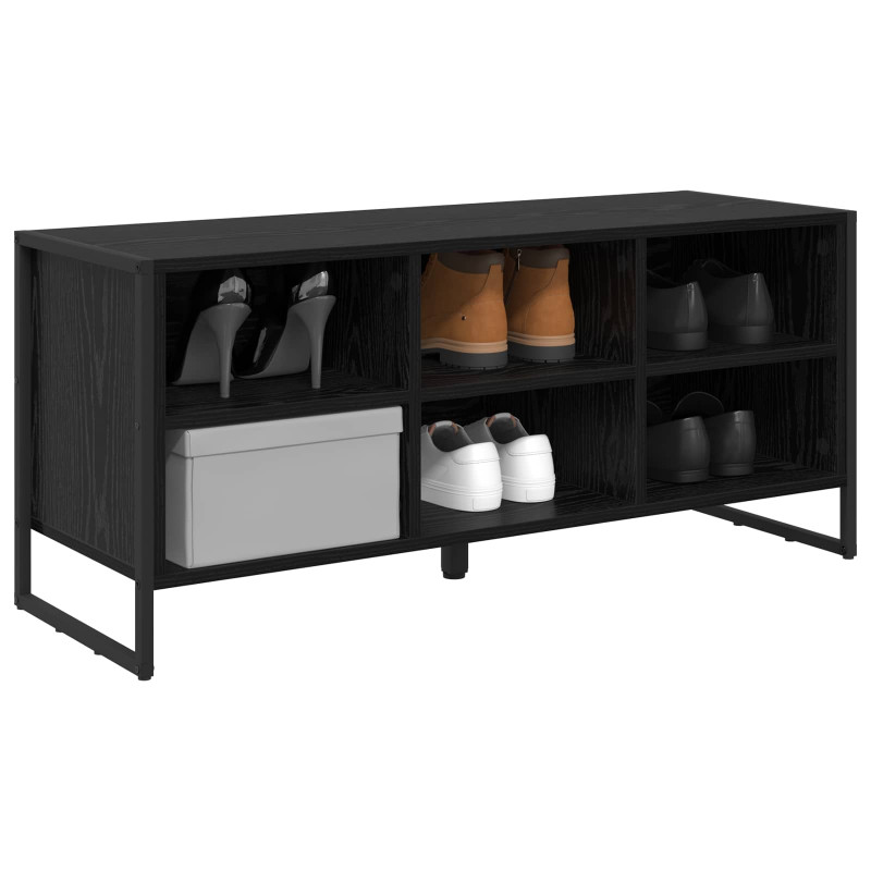 Szafka na buty z przechowywaniem Czarny Dąb 60 x 35 x 44 cm