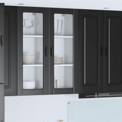 Szafka kuchenna Czarny 40 x 31 x 100 cm Materiał drewnopochodny