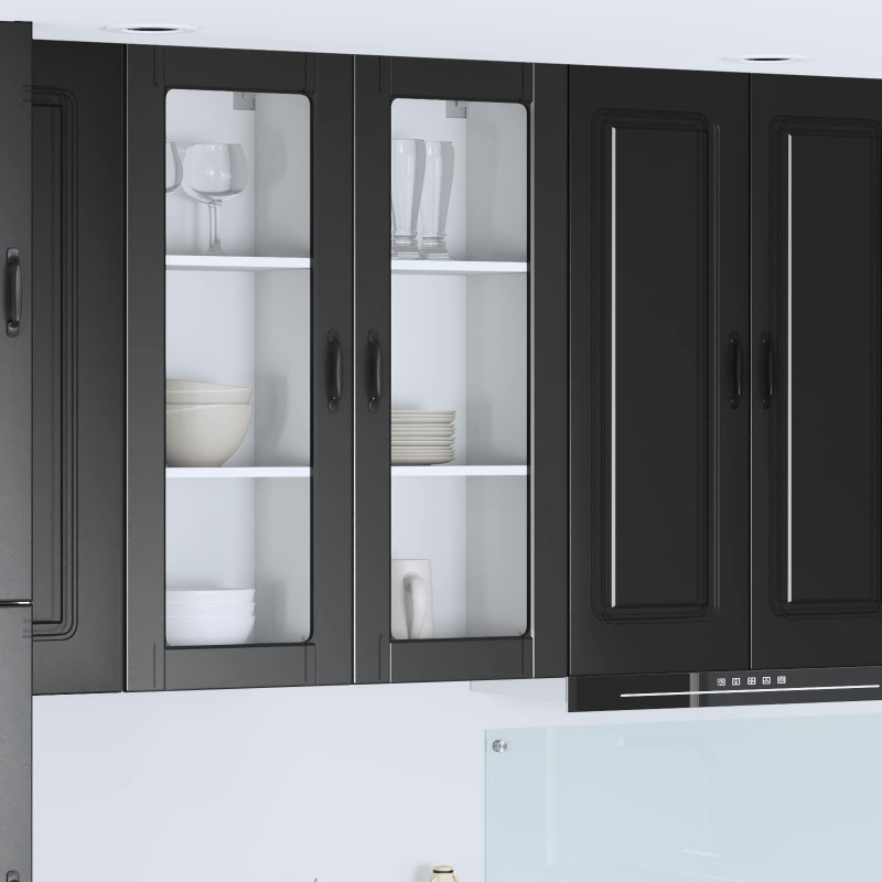 Szafka kuchenna Czarny 40 x 31 x 100 cm Materiał drewnopochodny