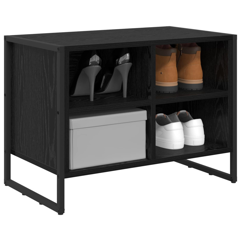Szafka na buty z przechowywaniem Czarny Dąb 60 x 35 x 44 cm