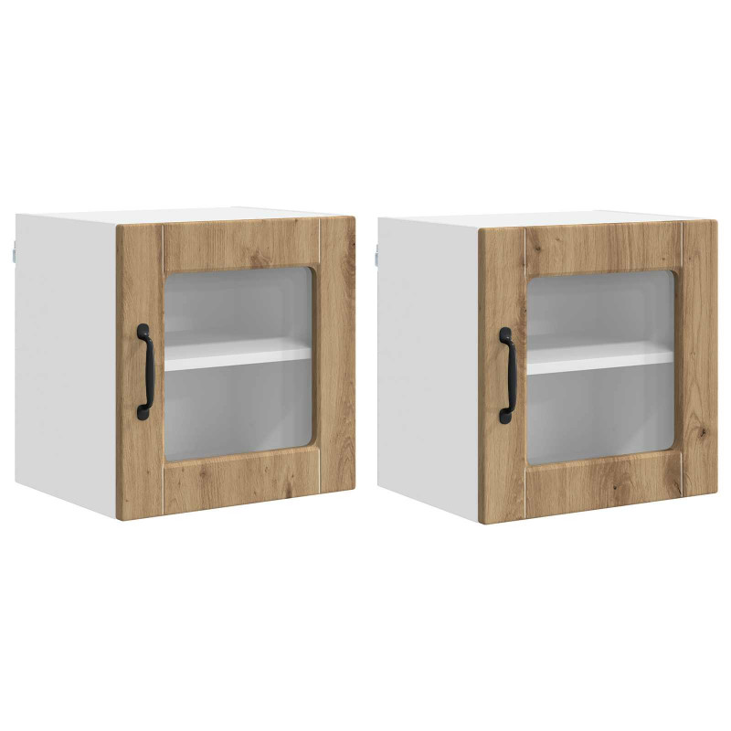 Szafka kuchenna z półką 2 pcs Dąb rzemieślniczy 40 x 31 x 40 cm
