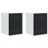 Szafka kuchenna z półką z drzwiami 2 pcs Czarny 30 x 31 x 40 cm