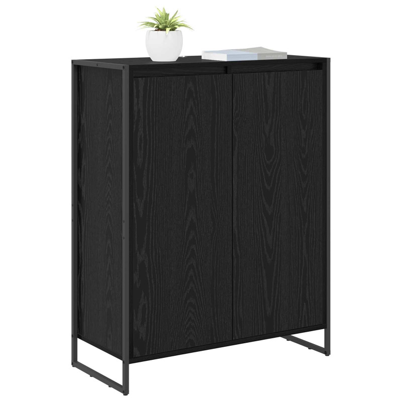 Szafka na buty z przechowywaniem Czarny Dąb 79 x 36 x 100 cm