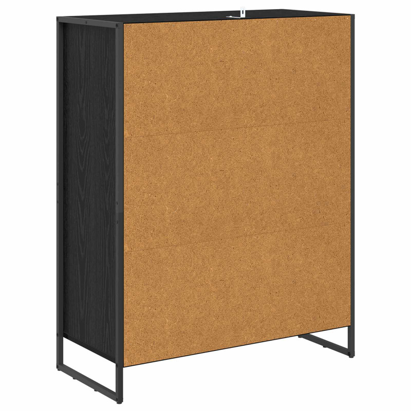 Szafka na buty z przechowywaniem Czarny Dąb 79 x 36 x 100 cm