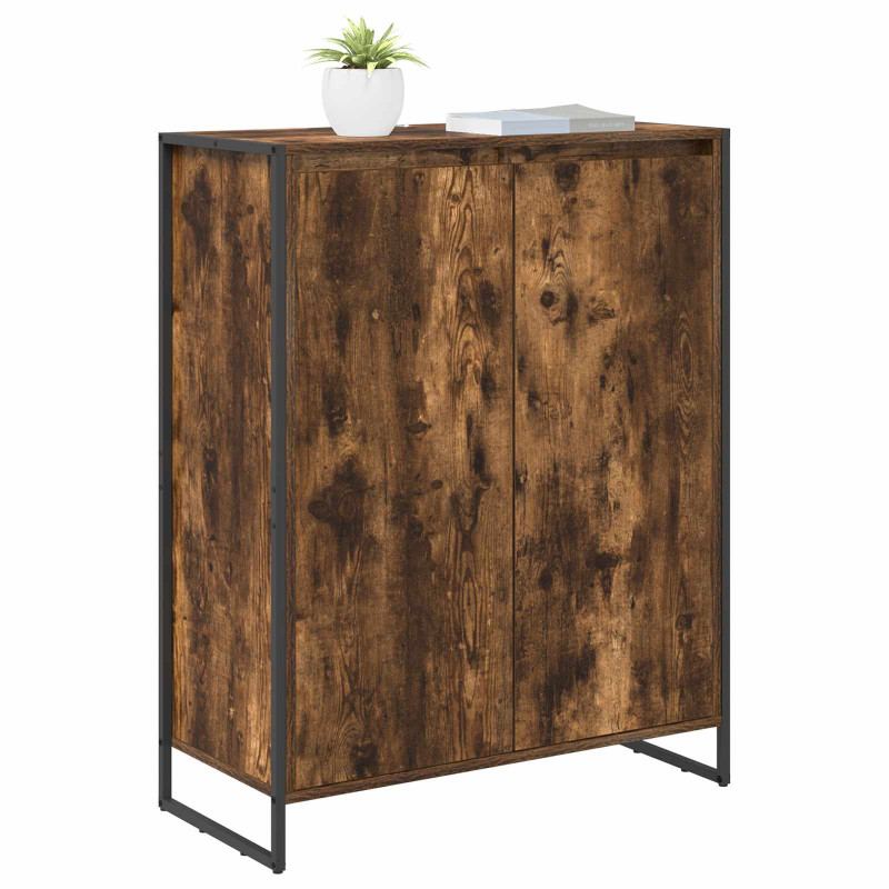 Szafka na buty z przechowywaniem Dąb dymny 79 x 36 x 100 cm