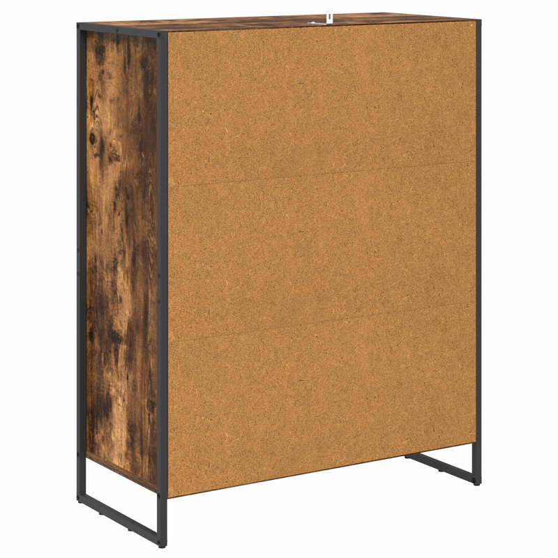 Szafka na buty z przechowywaniem Dąb dymny 79 x 36 x 100 cm