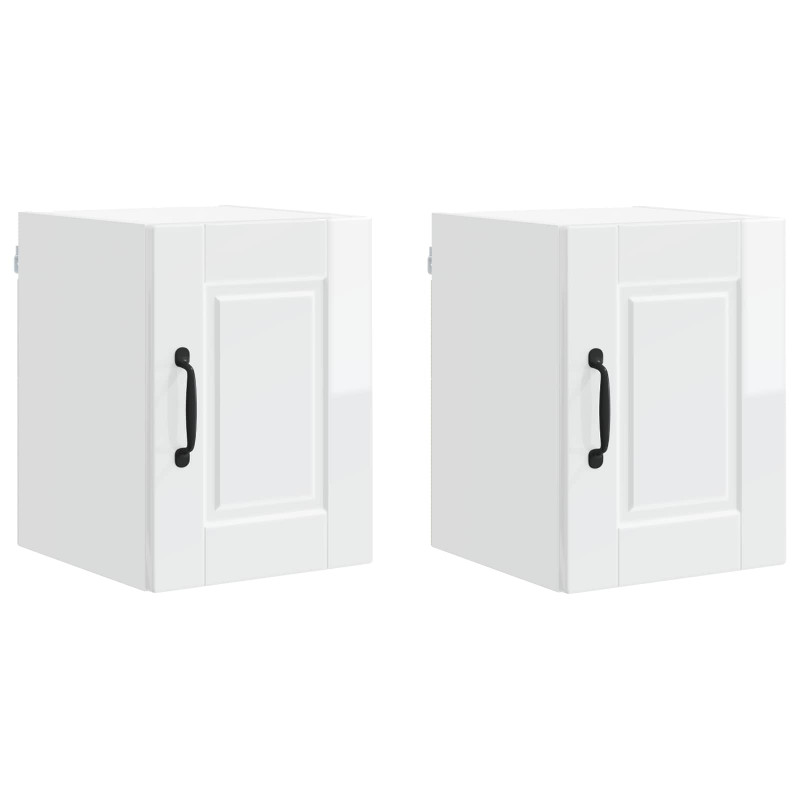 Szafka kuchenna 2 pcs Wysoki połysk biały 30 x 31 x 40 cm