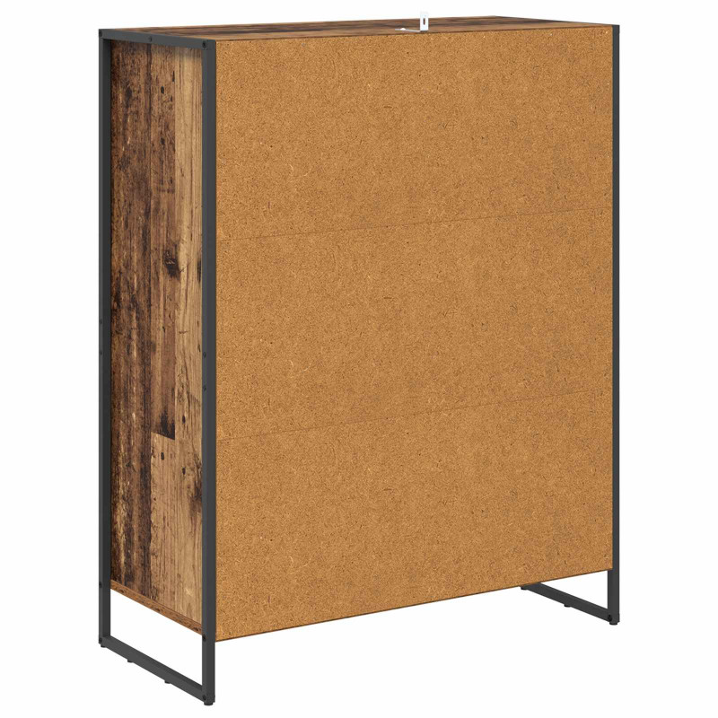 Szafka na buty z przechowywaniem Stare drewno 79 x 36 x 100 cm