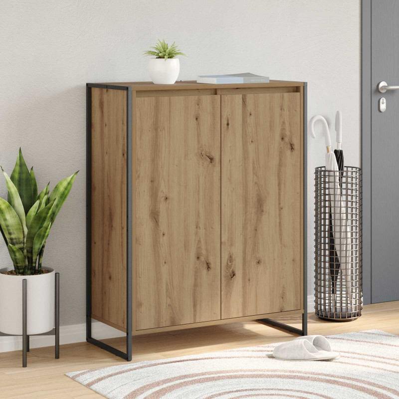 Szafka na buty z drzwiami Dąb rzemieślniczy 79 x 36 x 100 cm