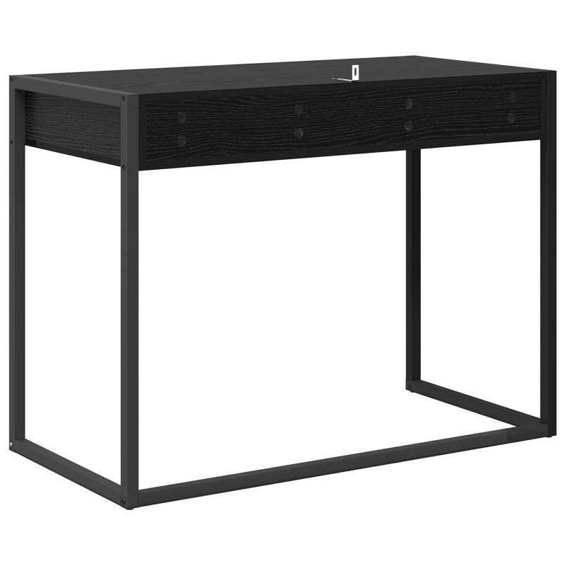 Biurko Czarny Dąb 100 x 50 x 75 cm Materiał drewnopochodny