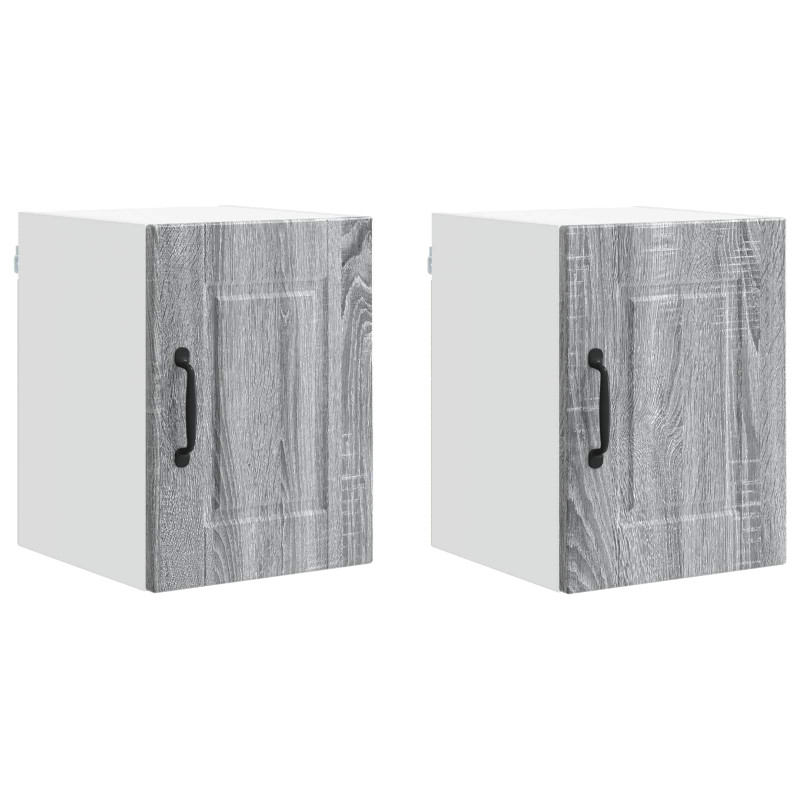 Szafka kuchenna z półką 2 pcs Szary Sonoma 30 x 31 x 40 cm