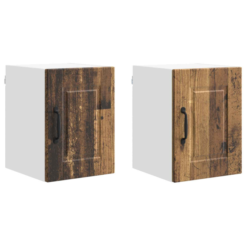 Szafka kuchenna z półką 2 pcs Stare drewno 30 x 31 x 40 cm