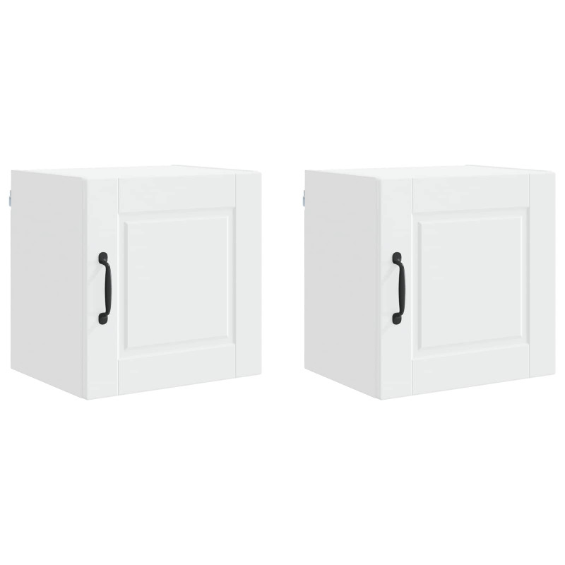 Szafka kuchenna z półką z drzwiami 2 pcs Biały 40 x 31 x 40 cm