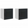Szafka kuchenna z półką z drzwiami 2 pcs Czarny 40 x 31 x 40 cm
