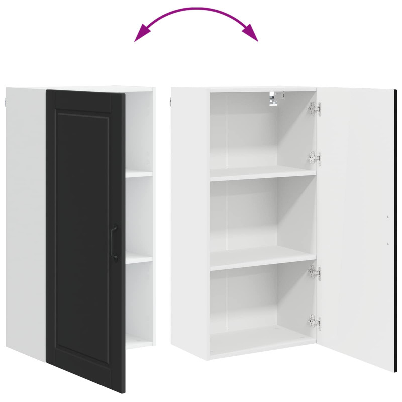 Szafka kuchenna Czarny 50 x 31 x 100 cm Materiał drewnopochodny