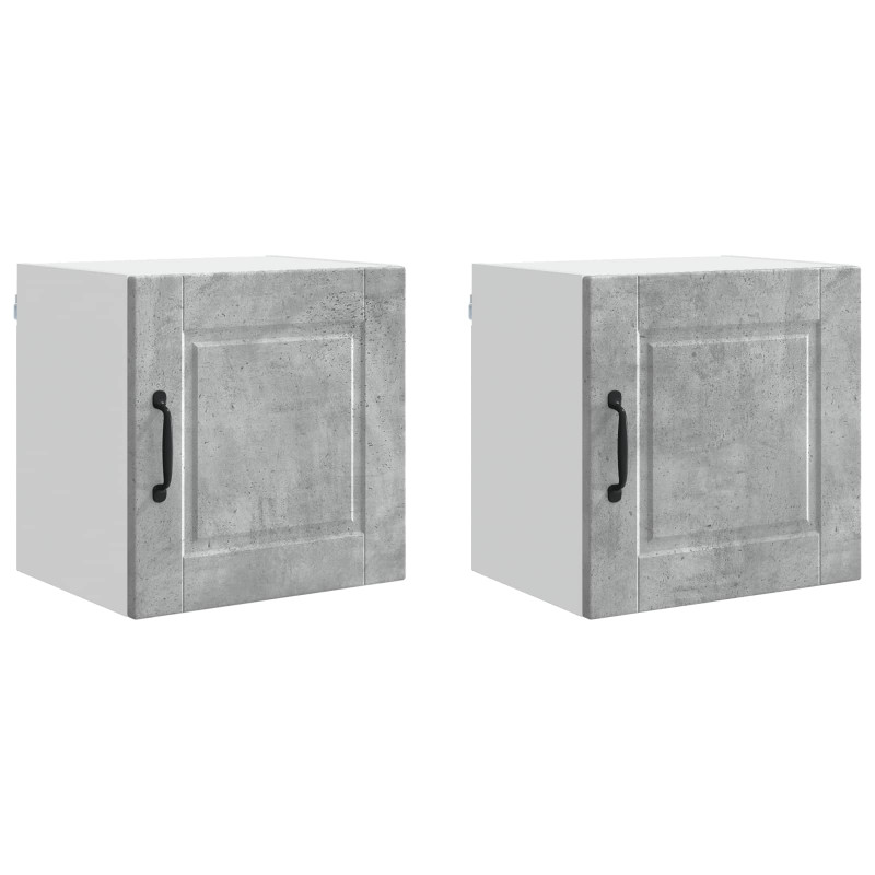 Szafka kuchenna z półką 2 pcs Betonowy szary 40 x 31 x 40 cm