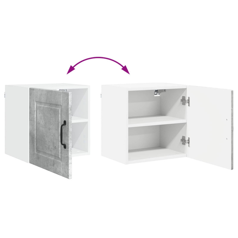 Szafka kuchenna z półką 2 pcs Betonowy szary 40 x 31 x 40 cm