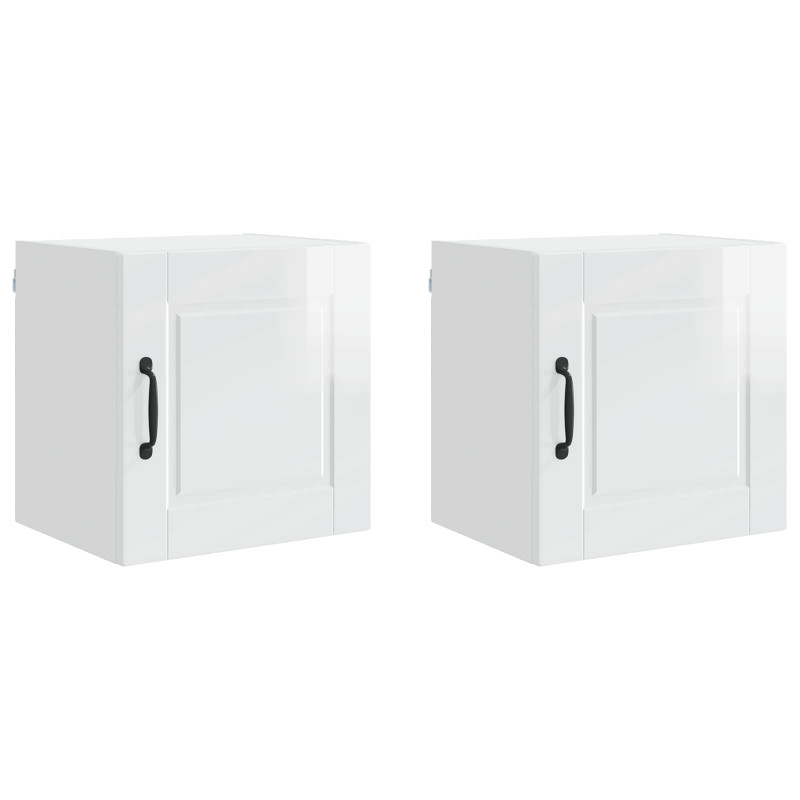 Szafka kuchenna 2 pcs Wysoki połysk biały 40 x 31 x 40 cm