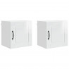 Szafka kuchenna 2 pcs Wysoki połysk biały 40 x 31 x 40 cm