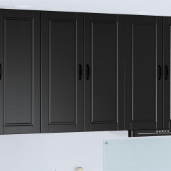 Szafka kuchenna Czarny 80 x 31 x 100 cm Materiał drewnopochodny