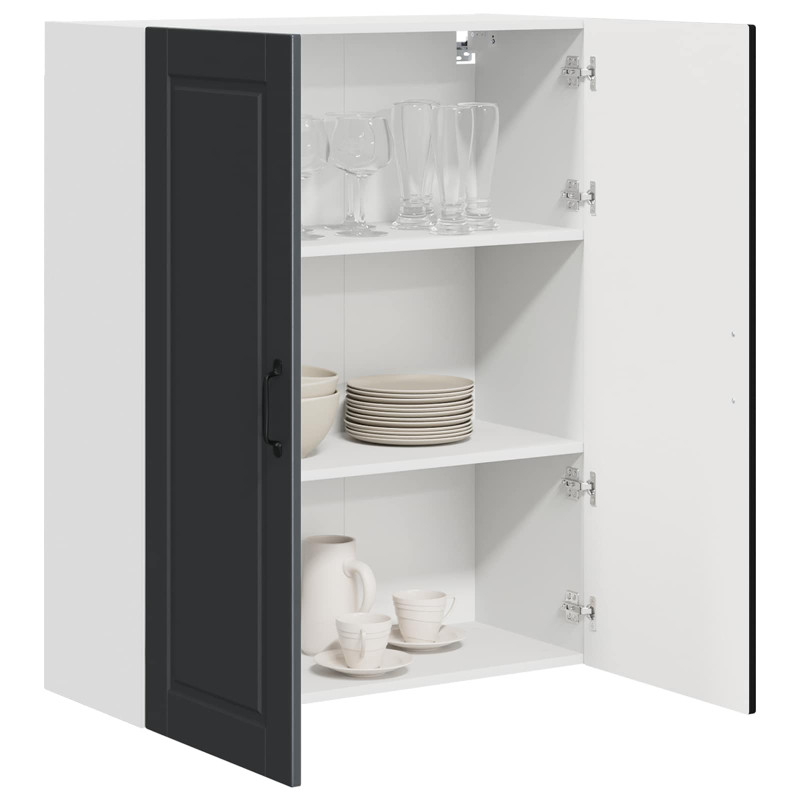 Szafka kuchenna Czarny 80 x 31 x 100 cm Materiał drewnopochodny