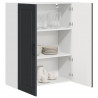 Szafka kuchenna Czarny 80 x 31 x 100 cm Materiał drewnopochodny