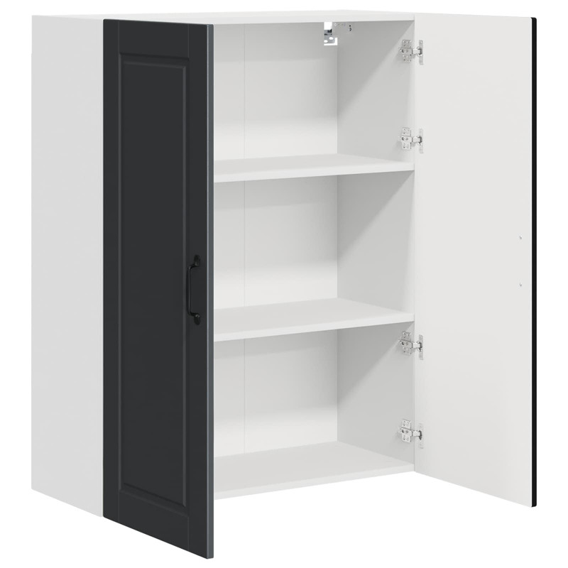 Szafka kuchenna Czarny 80 x 31 x 100 cm Materiał drewnopochodny