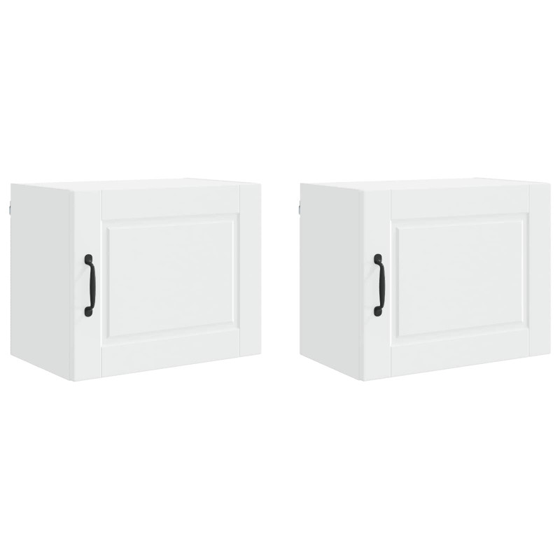 Szafka kuchenna z półką z drzwiami 2 pcs Biały 50 x 31 x 40 cm