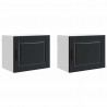 Szafka kuchenna z półką z drzwiami 2 pcs Czarny 50 x 31 x 40 cm