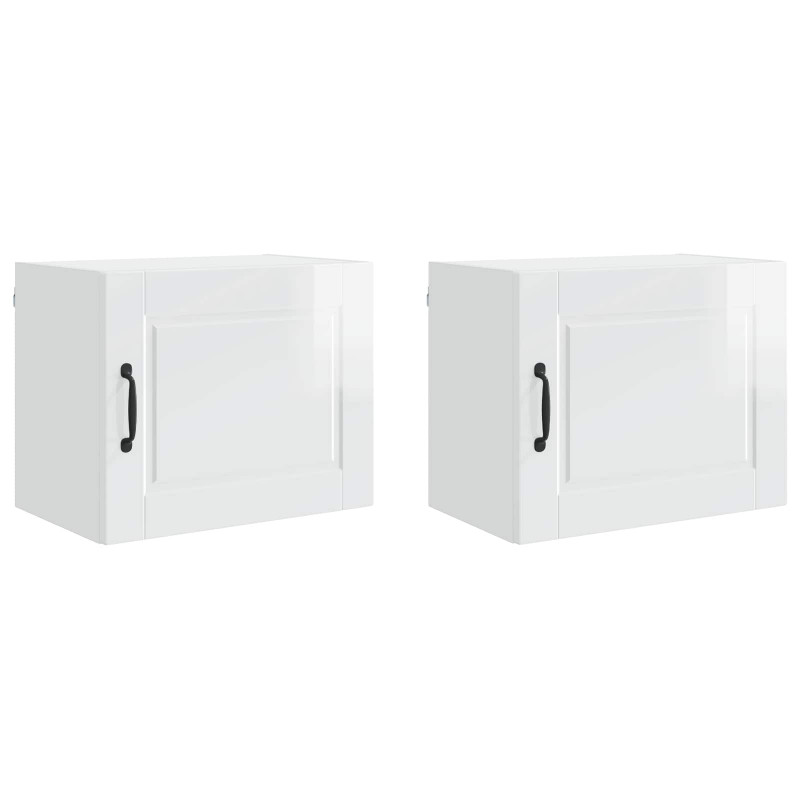 Szafka kuchenna 2 pcs Wysoki połysk biały 50 x 31 x 40 cm